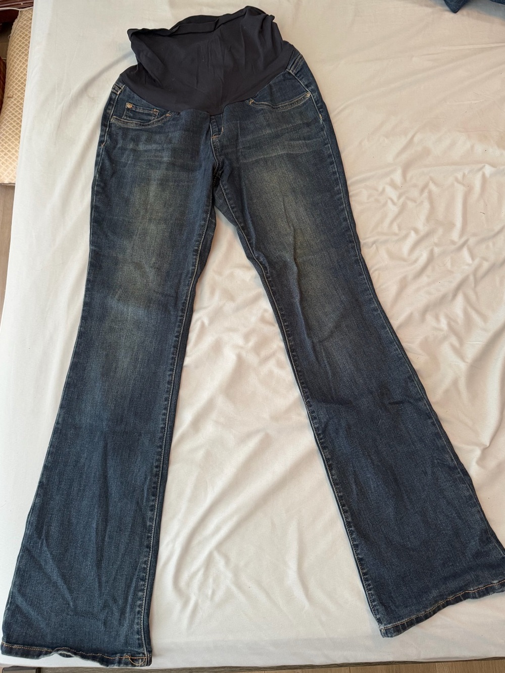 Indigo Blue Dark Wash Maternity Jeans
